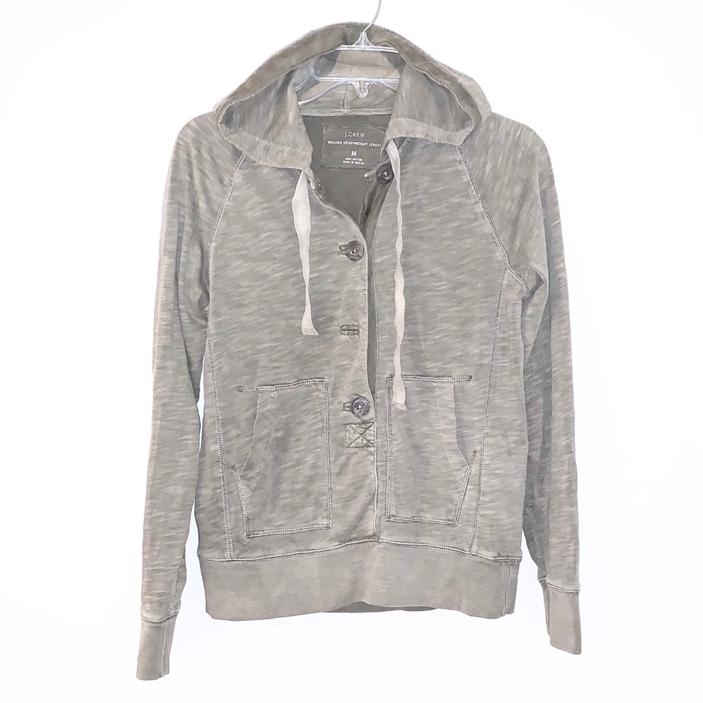 J. Crew Washed Heavyweight Jersey Hoodie